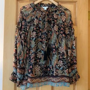 Sundance silk two piece boho top